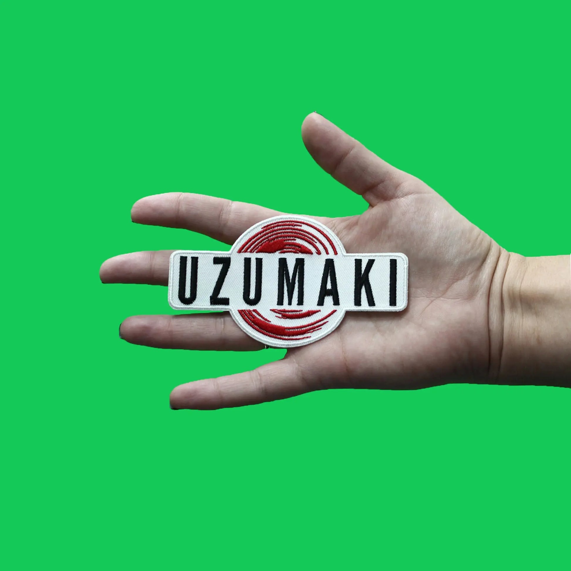 Uzumaki Logo Patch Red Spiral Embroidered Iron On