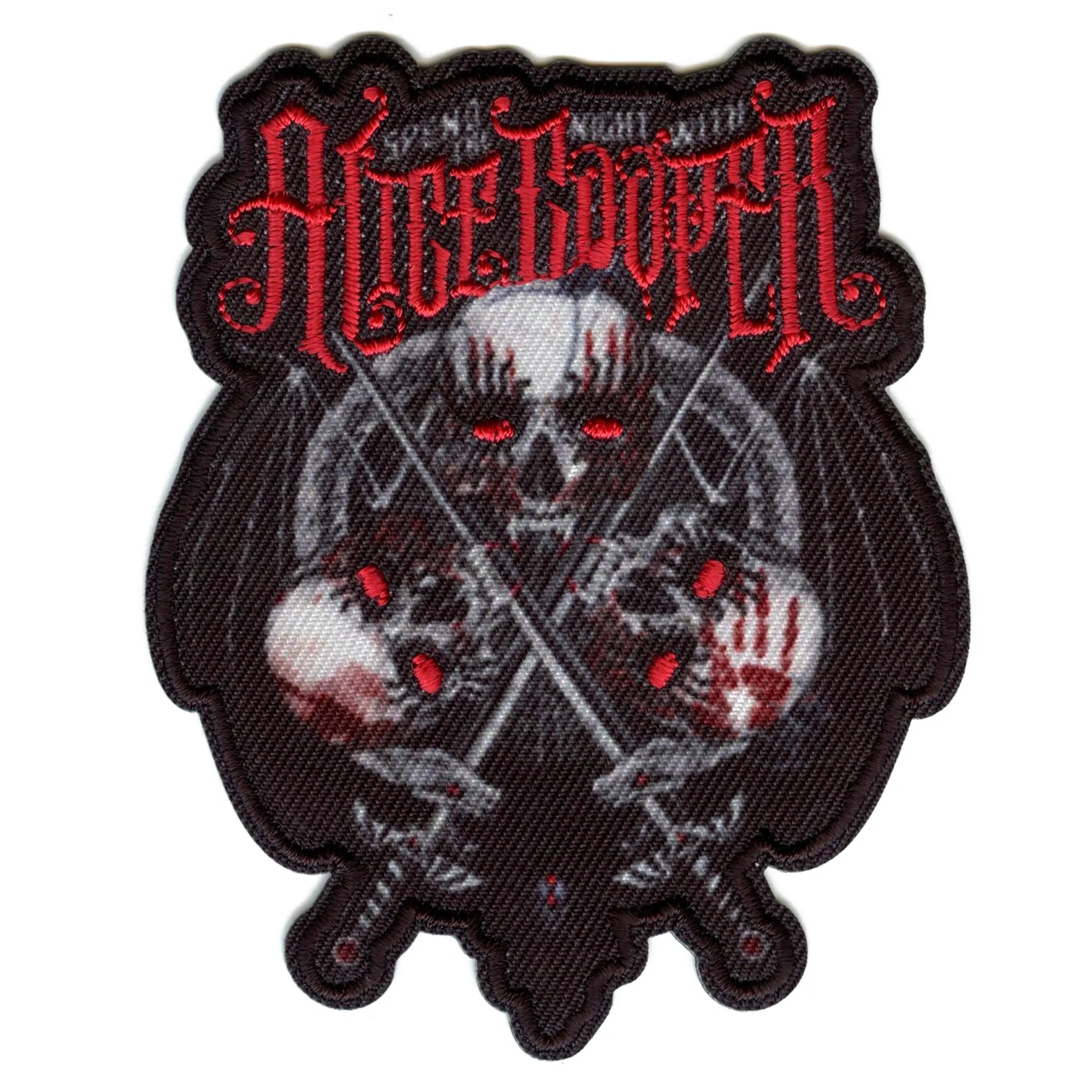 Official Alice Cooper Patch Vampire Skulls Embroidered Iron On