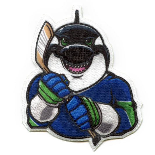 Vancouver Canada Killer Whale Orca FotoPatch Mascot Hockey Parody Embroidered Iron On