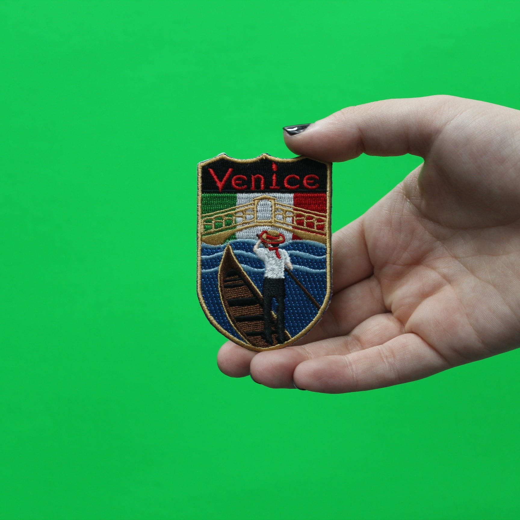 Venice Italy Shield Embroidered Iron On Patch