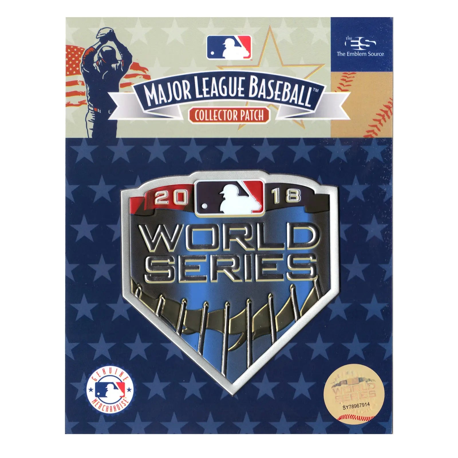 2018 MLB World Series Emboss Tech Jersey Patch Boston Red Sox Los Angeles Dodgers