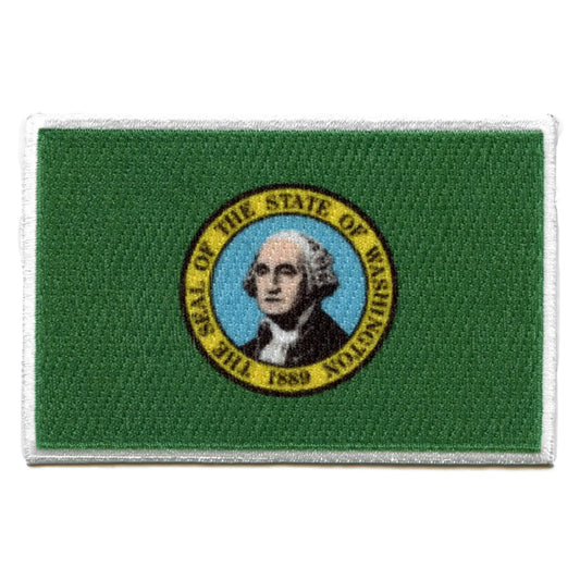 Washington Patch State Flag Embroidered Iron On