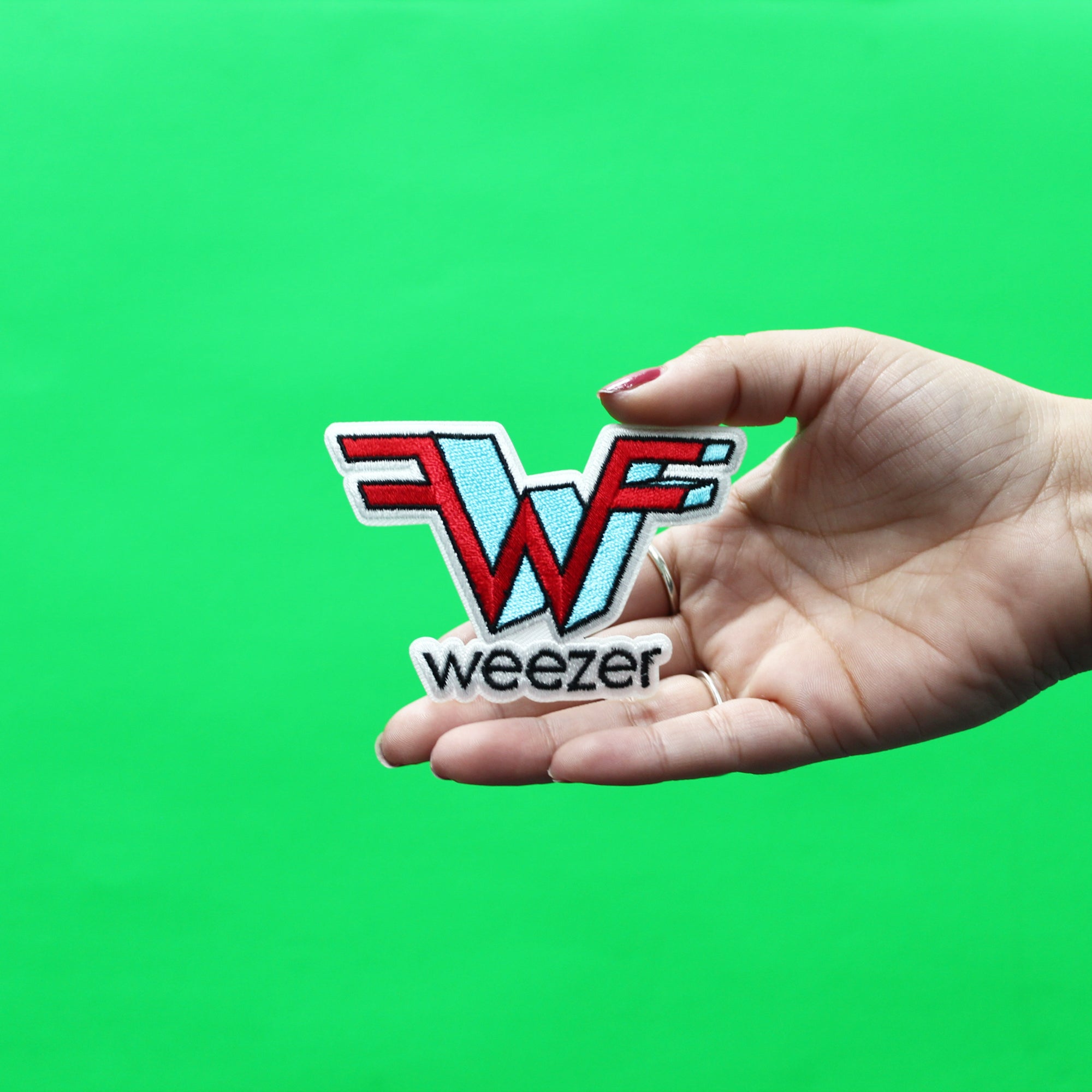 Weezer Patch 3D Logo Embroidered Iron On