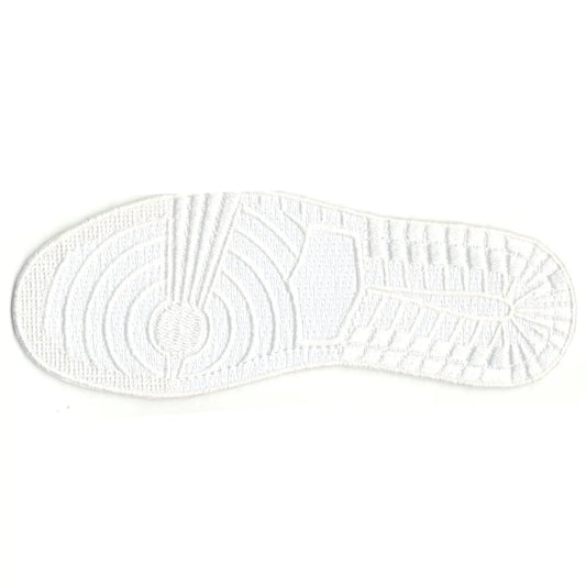 White Sneaker ONES Shoe Foot Print Soul Iron On Patch
