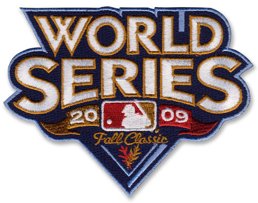 2009 MLB World Series Logo Jersey Sleeve Patch Philadelphia Phillies vs. New York Yankees