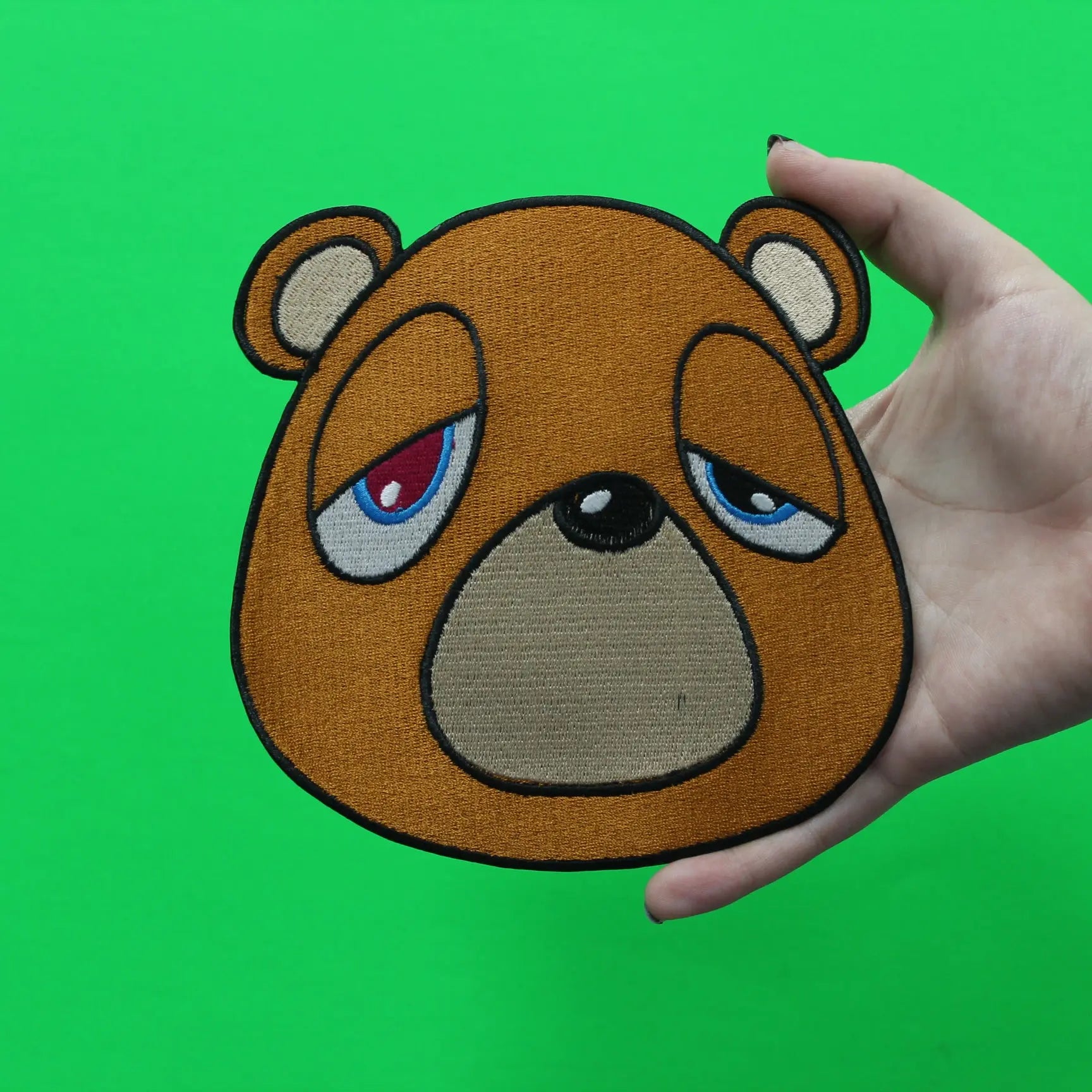 YZY Bear Droopy Eyes Large Embroidered Iron On Patch