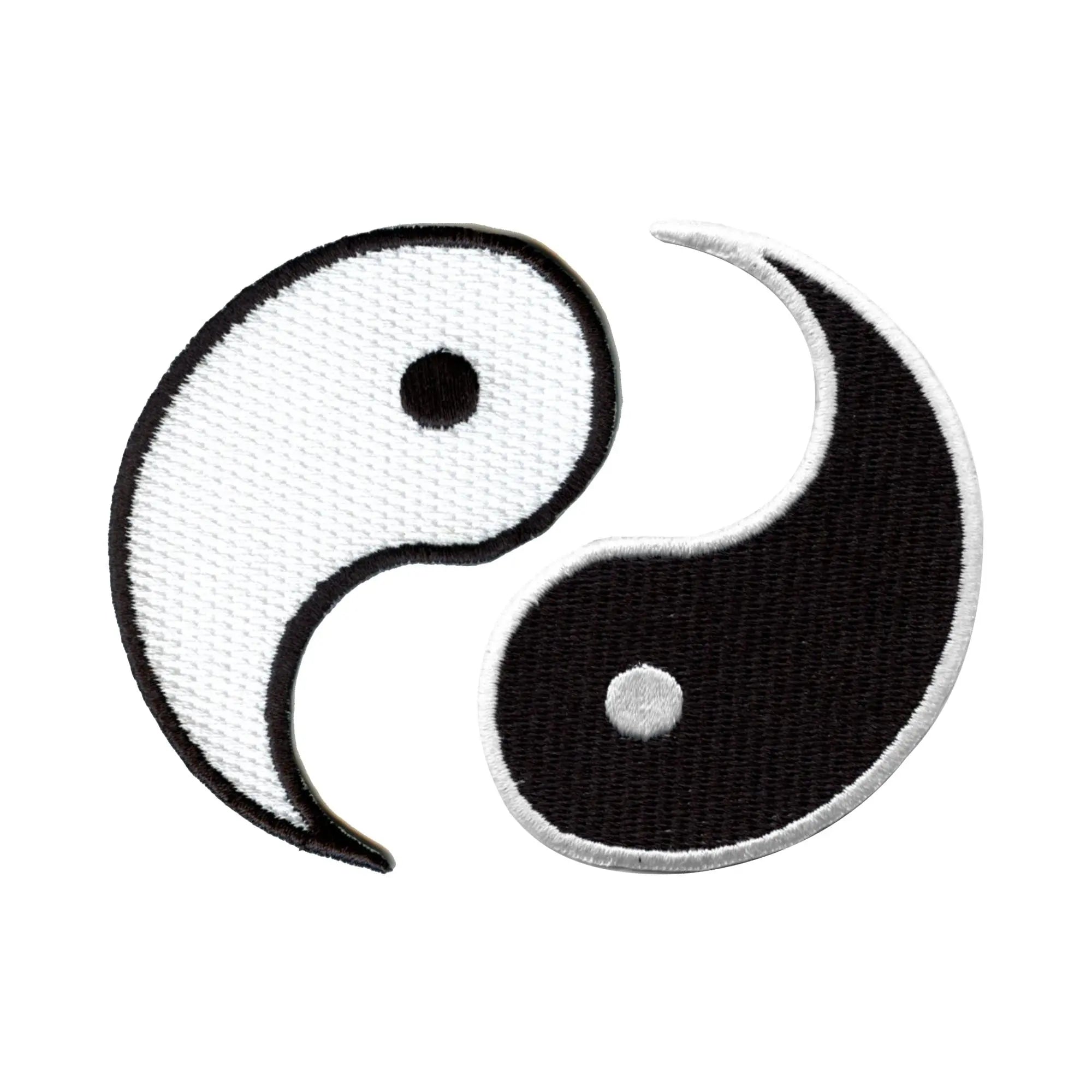 Yin Yang Symbol Set Embroidered Iron On Patch