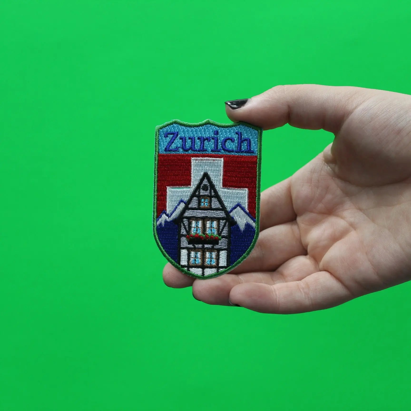 Zurich Switzerland Shield Embroidered Iron On Patch