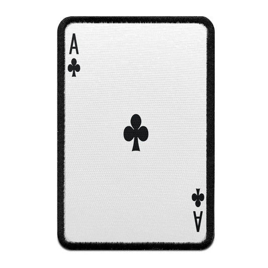 Ace Of Clubs Card FotoPatch Game Deck Embroidered Iron On