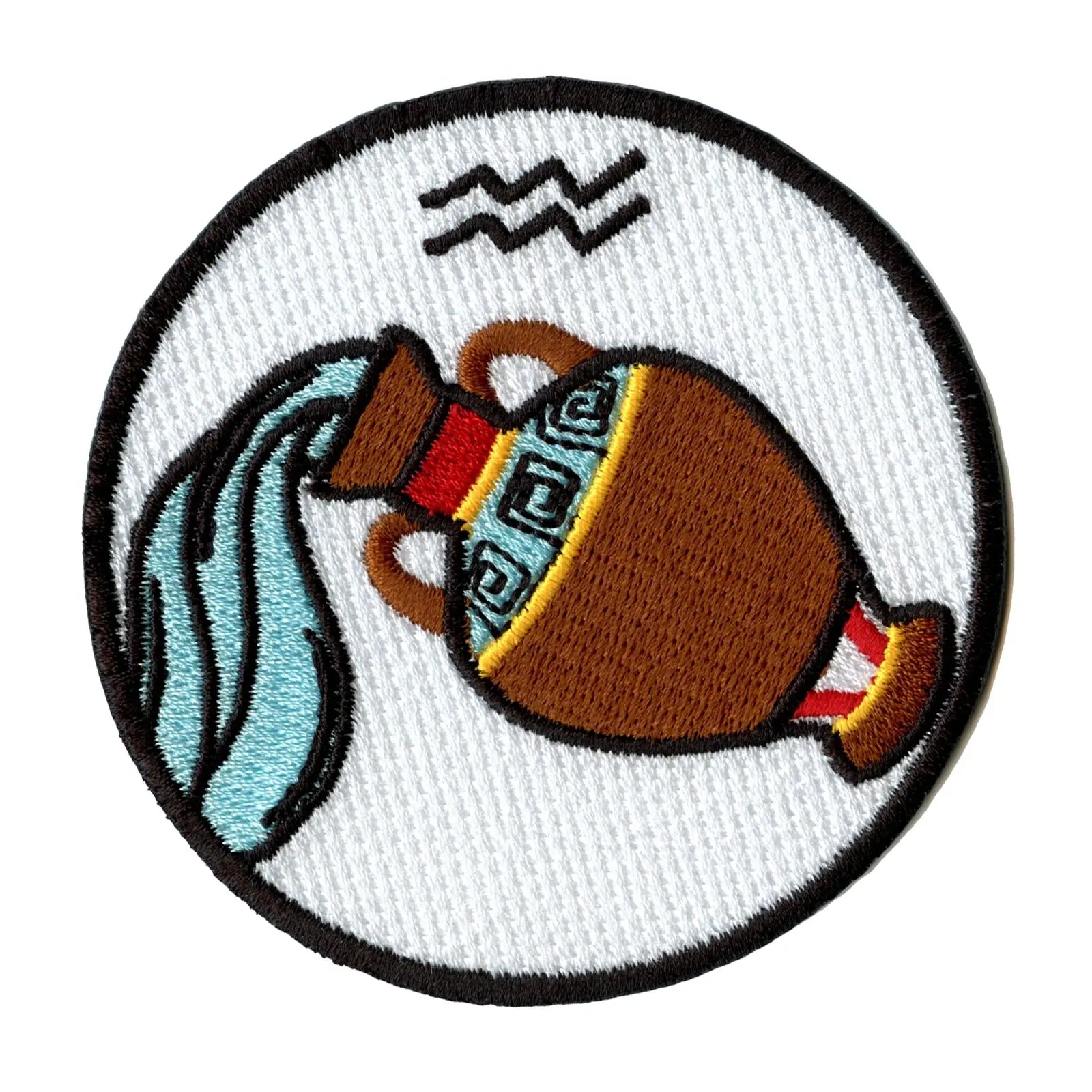 Aquarius Zodiac Sign Iron On Patch