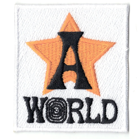 Orange Star Box Logo Iron On Patch