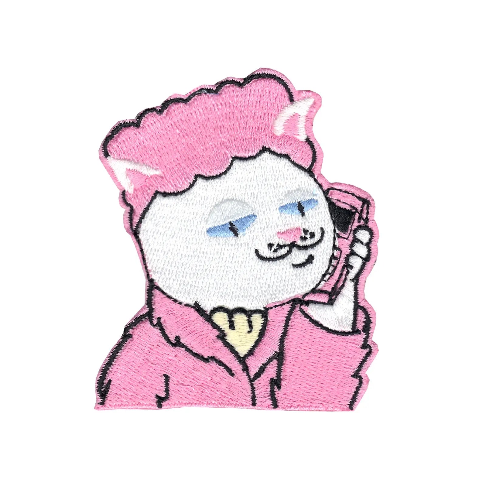 Bad Cat Trapgod Pink Pimp Iron On Applique Patch