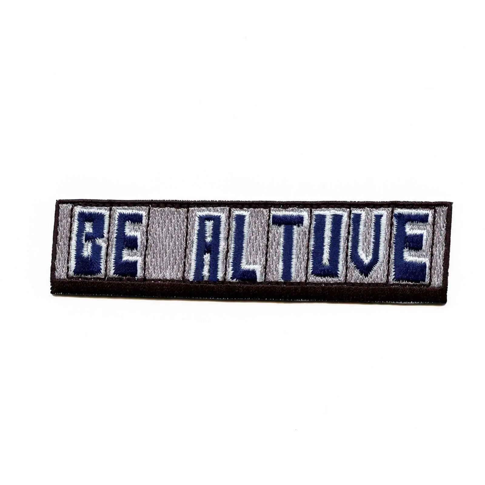 "Be Altuve" Houston Baseball Parody Blue/Grey Box Logo Iron On Patch