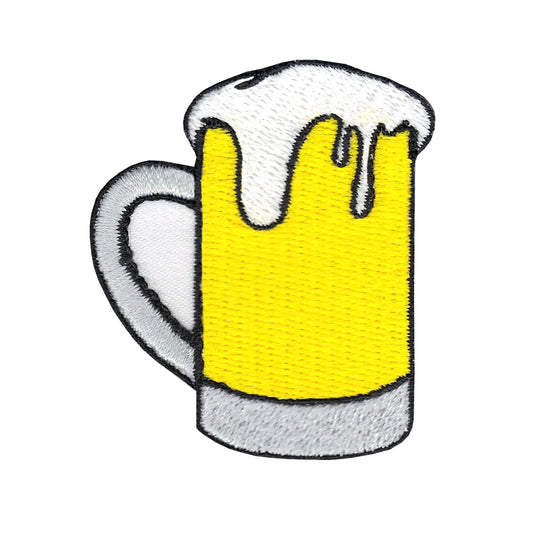 Pint Of Beer Mug Emoji Iron On Applique Patch