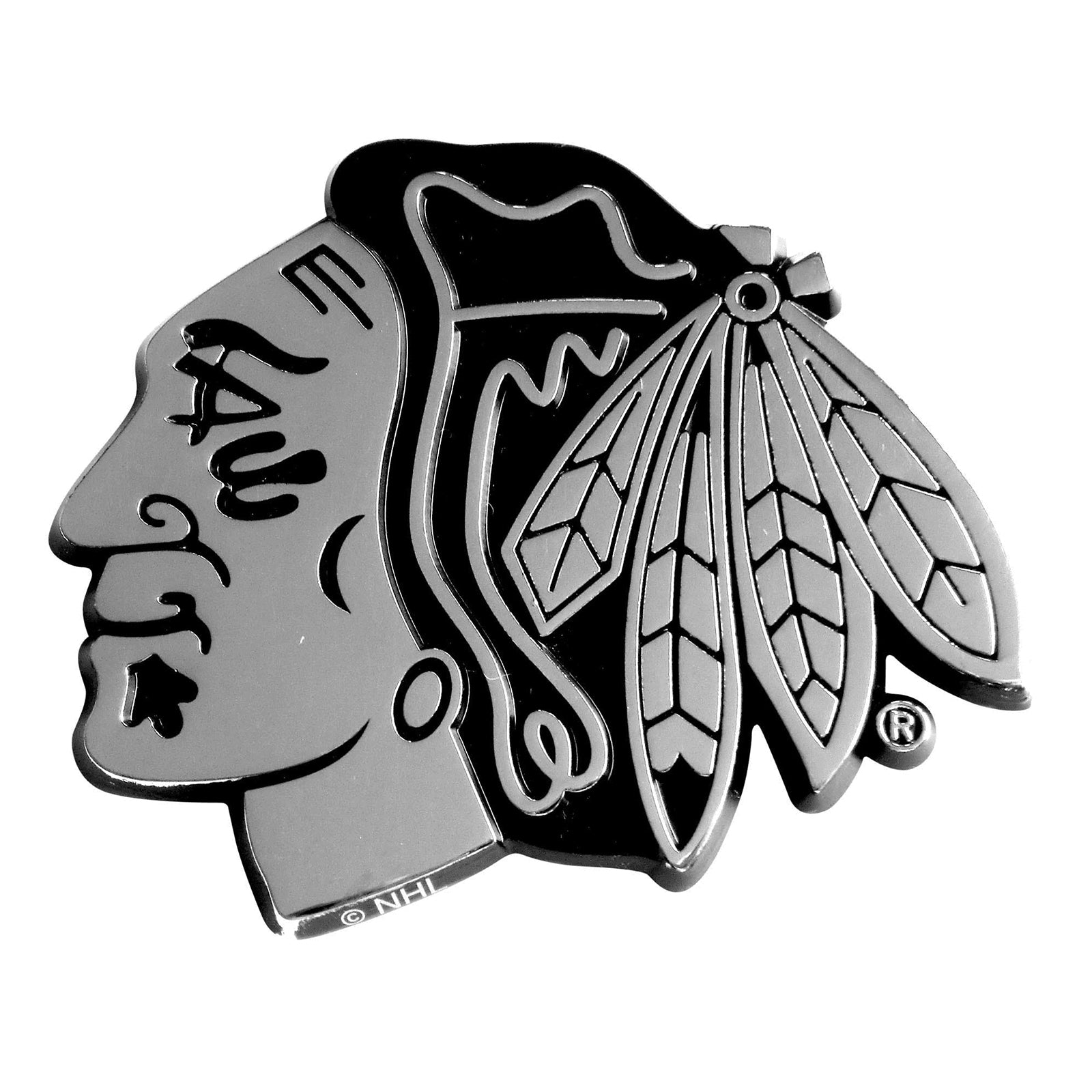 Chicago Blackhawks Auto Metal Emblem Chrome