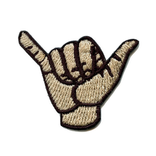 Bro Hand Hang Loose Emoji Iron on Patch