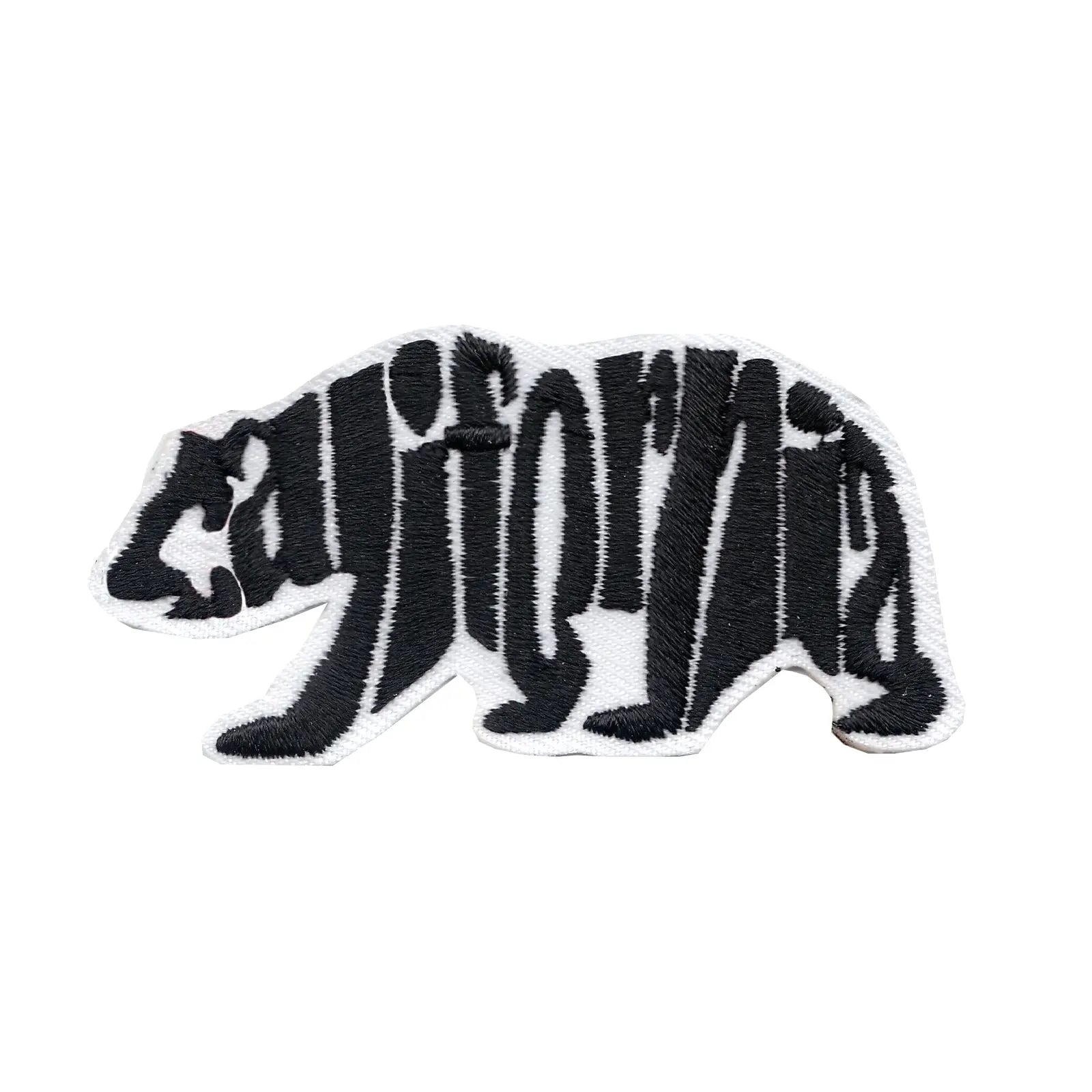 California Bear Iron On Embroidered Patch