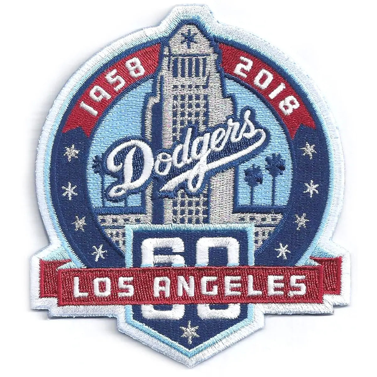 2018 Los Angeles Dodgers 60th Anniversary Season Jersey Sleeve Patch