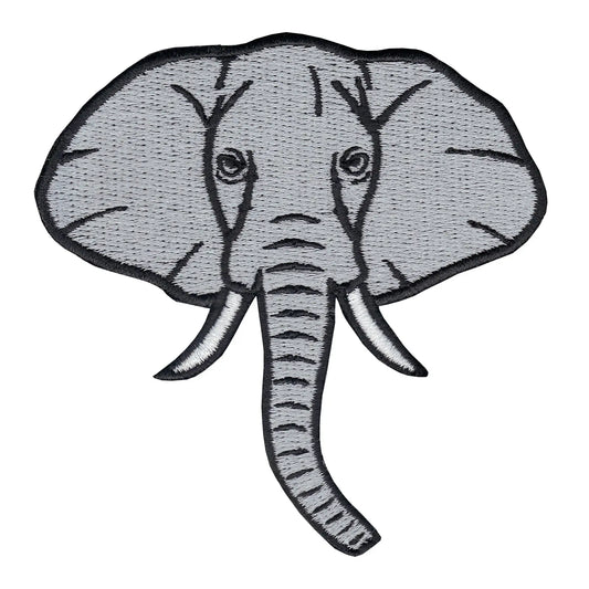Elephant Embroidered Iron On Patch