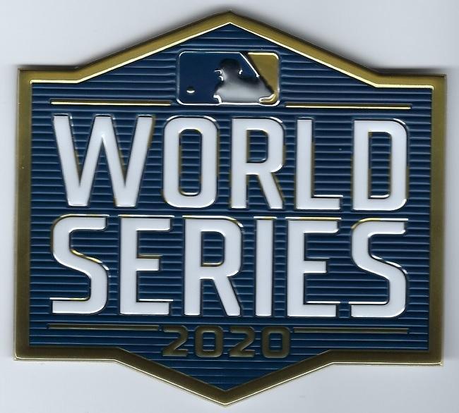 2020 MLB World Series Emboss Tech Jersey Patch Los Angeles Dodgers Tampa Bay Rays