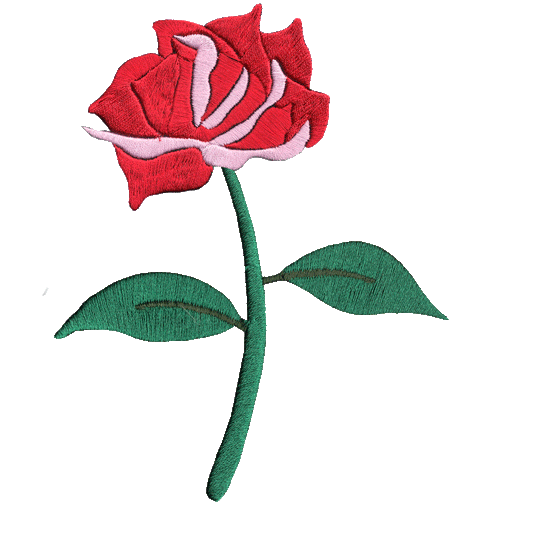 Rose Embroidered Patch (LEFT)