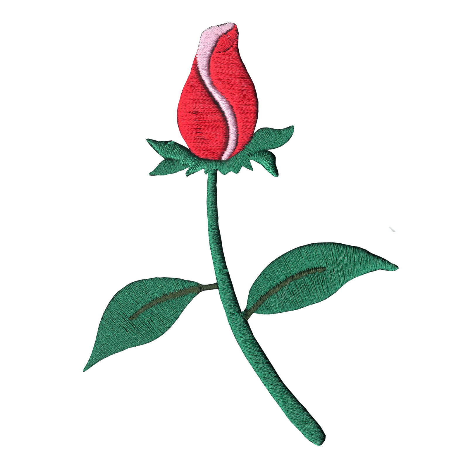 Closed Rose Embroidered Patch (LEFT)