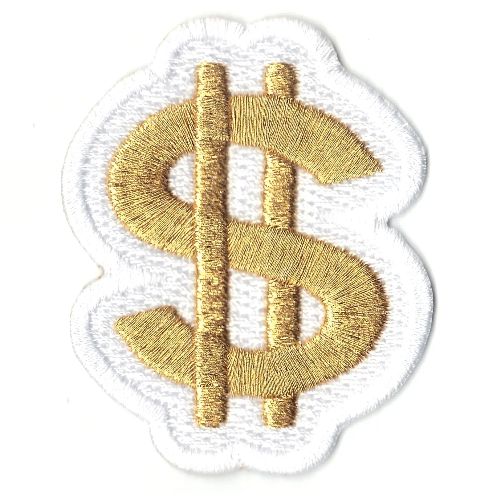 Gold Dollar Patch Sign Token Embroidered Iron On