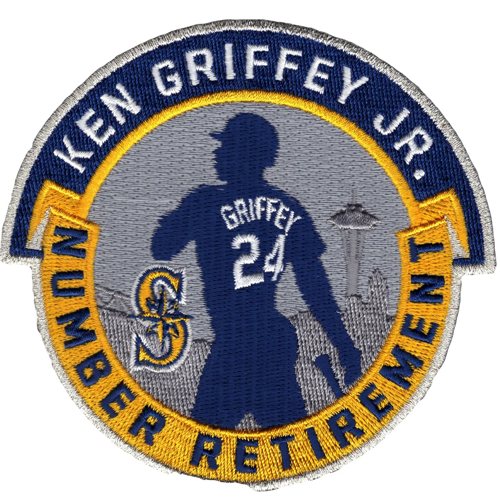Seattle Mariners Ken Griffey Jr Number Retirement Patch (Gold)