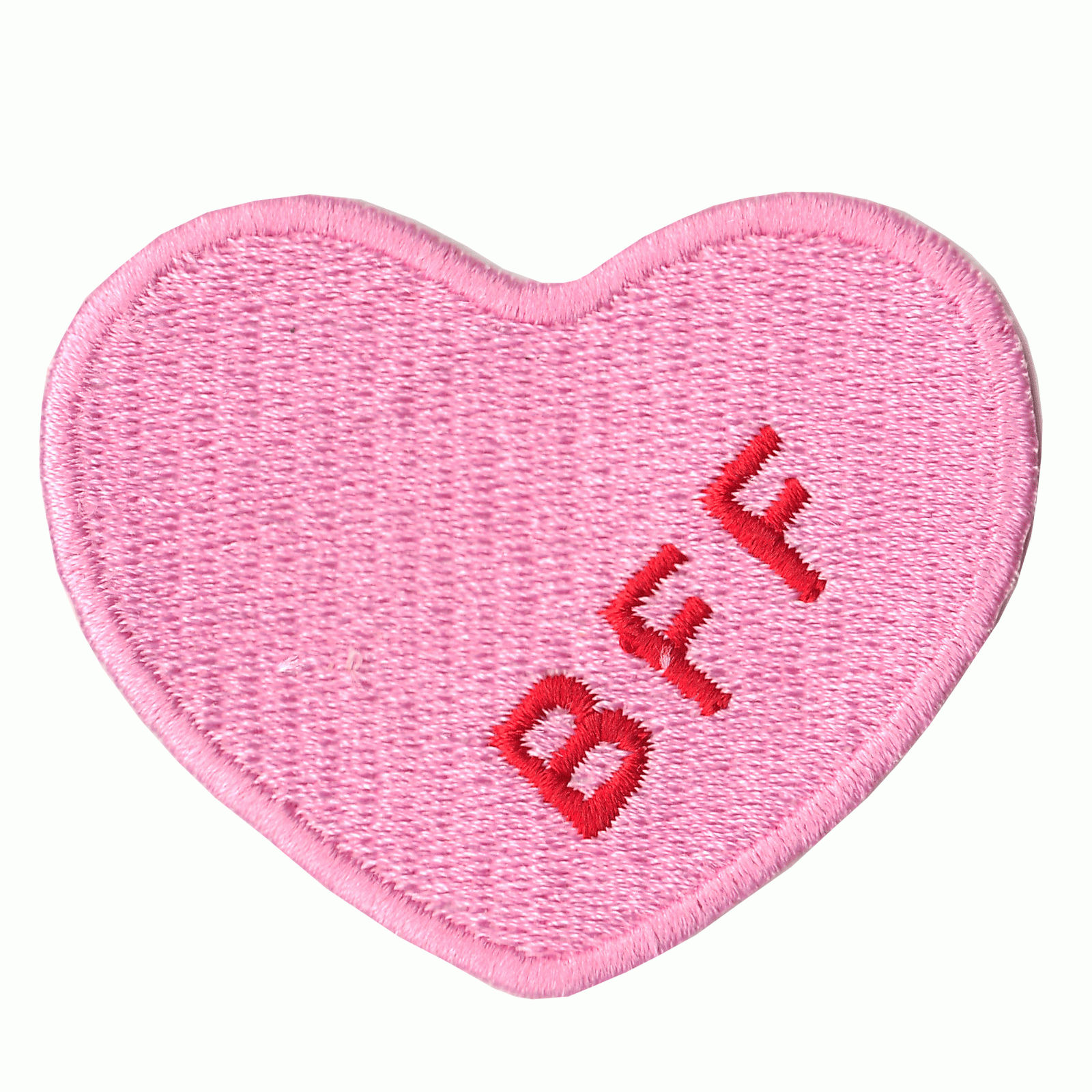 Pink Heart Best Friends Forever "BFF" Embroidered Iron on Patch