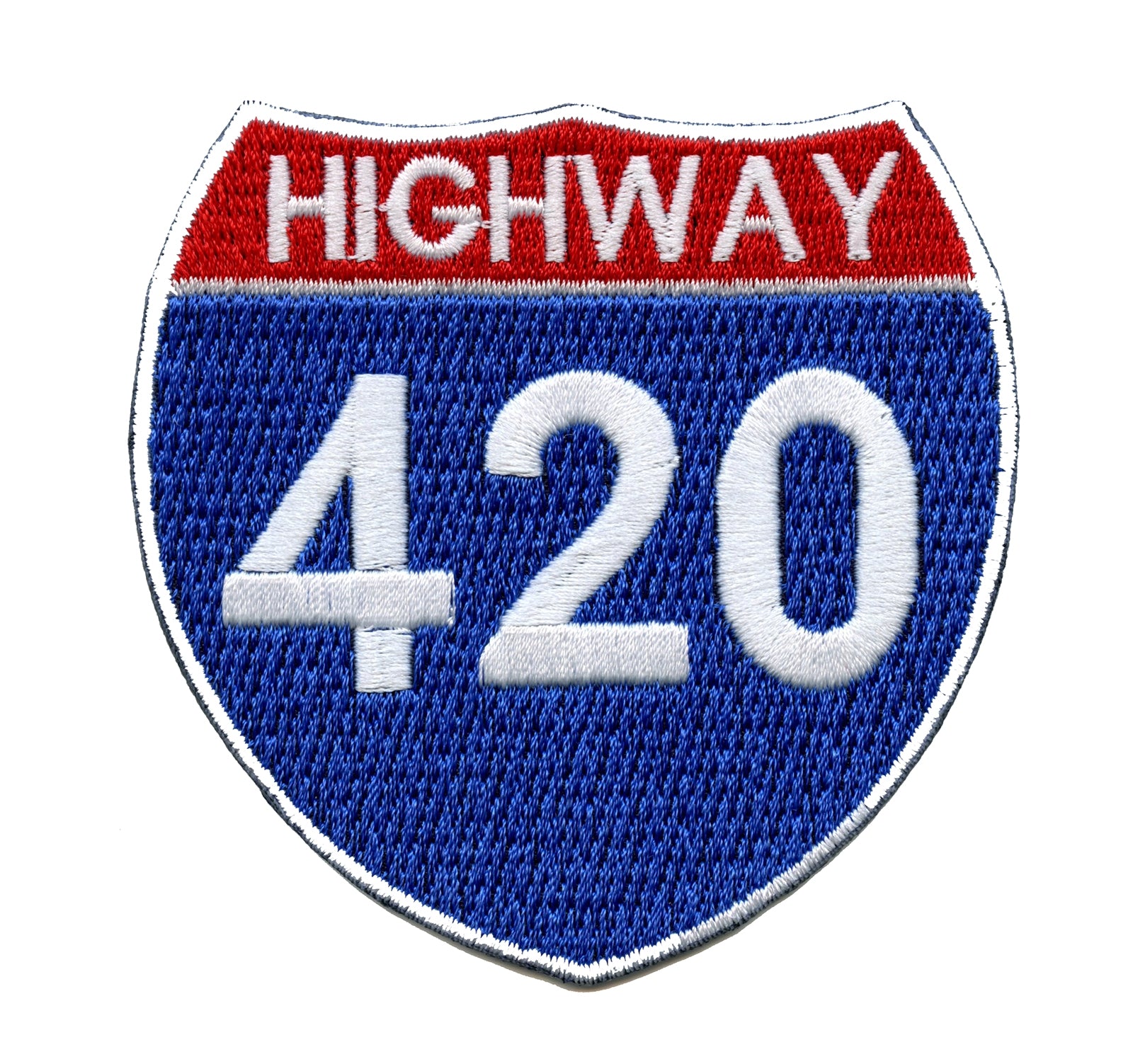 Highway 420 Embroidered Iron-on Patch