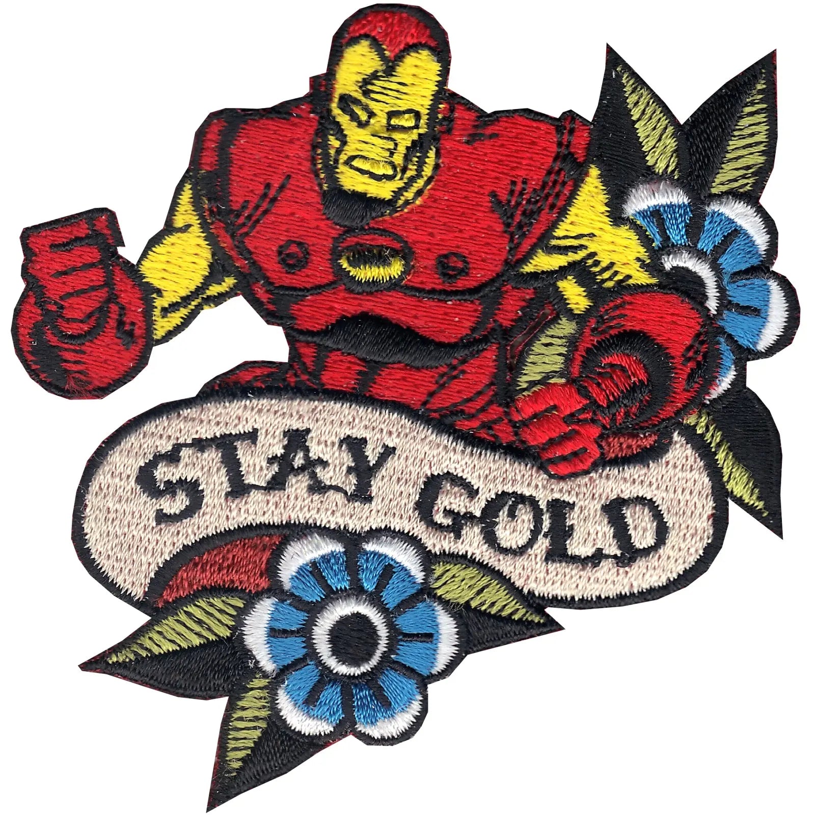 The Avengers Iron Man Retro 'Stay Gold' Iron on Patch