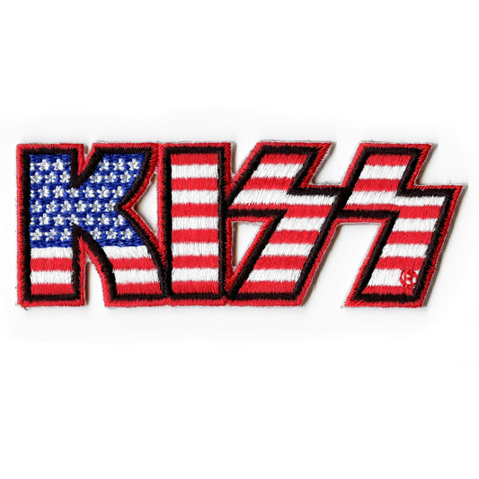 Kiss American Flag Iron On Patch