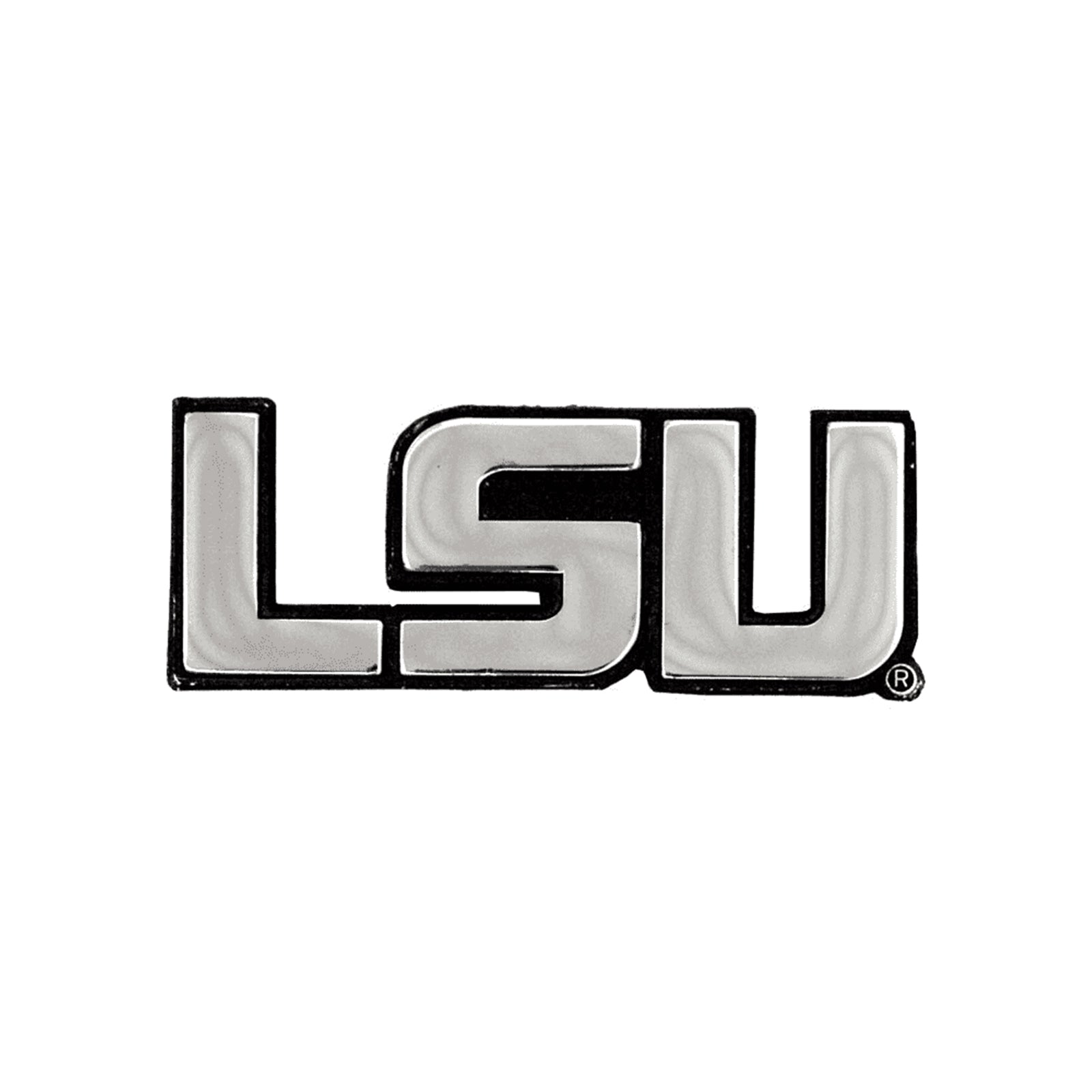 Louisiana State Tigers LSU Solid Metal Chrome Emblem