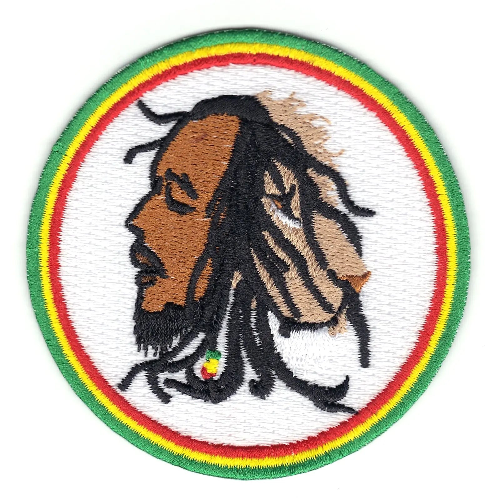 Reggae Rastafarianism King With Lion Iron On Patch