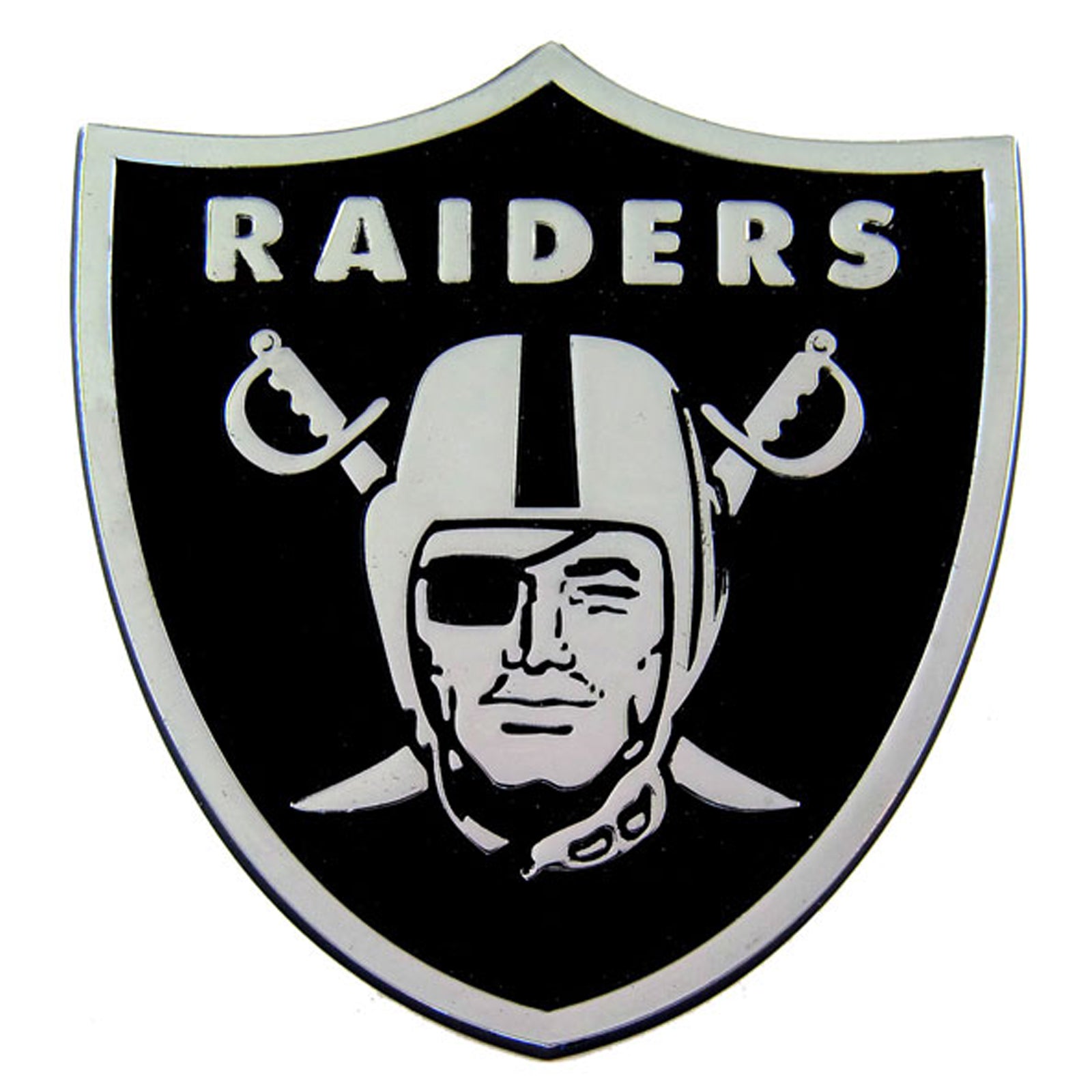Las Vegas Raiders Premium Solid Metal Chrome Plated Car Auto Emblem