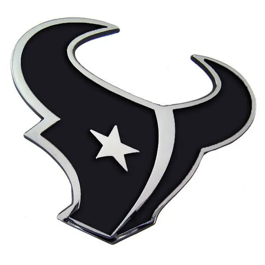 Houston Texans Premium Solid Metal Chrome Plated Car Auto Emblem (Stockdale)