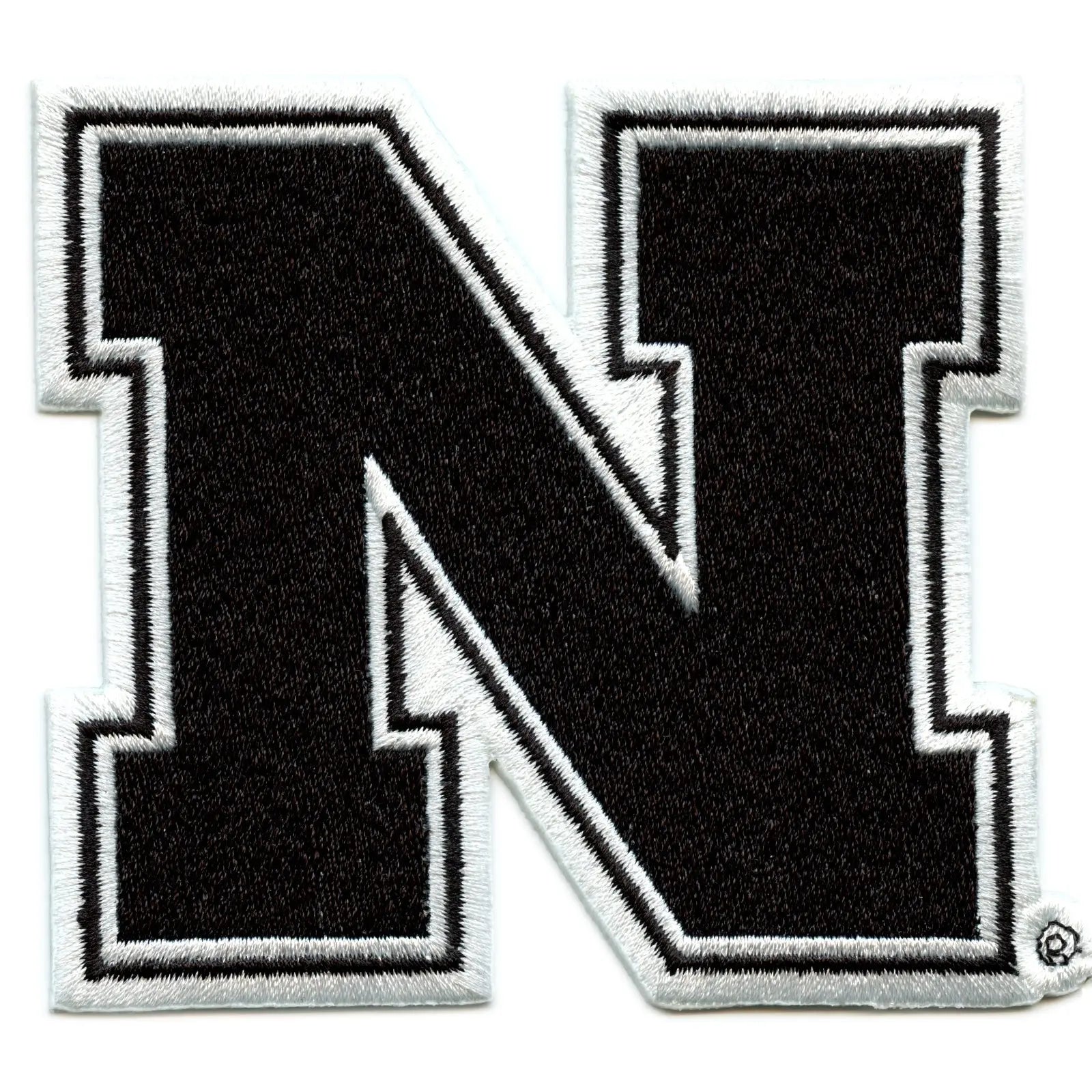 Nebraska Cornhuskers Black "N" Logo Iron On Embroidered Patch