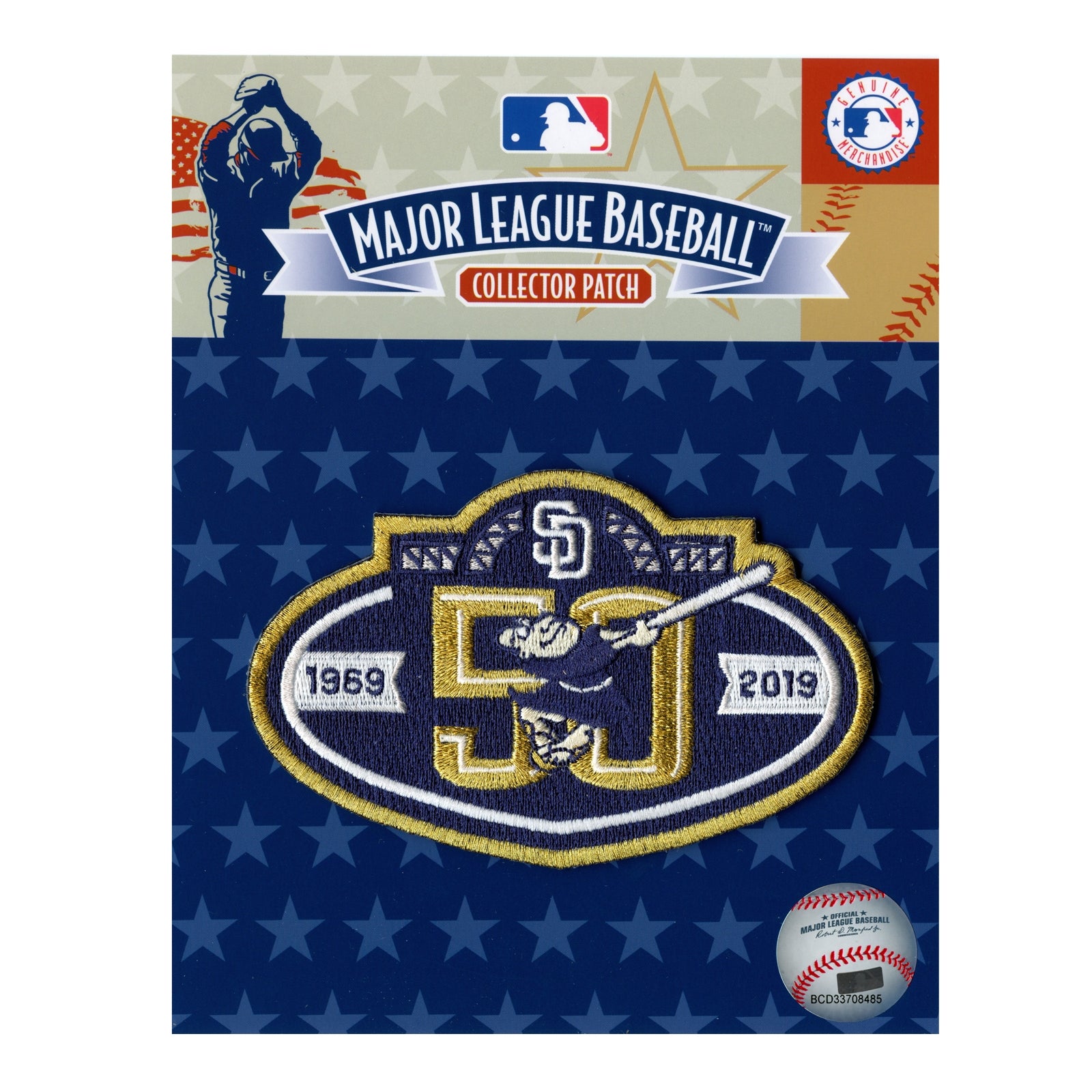 2019 San Diego Padres 50th Anniversary Patch (Blue Version)