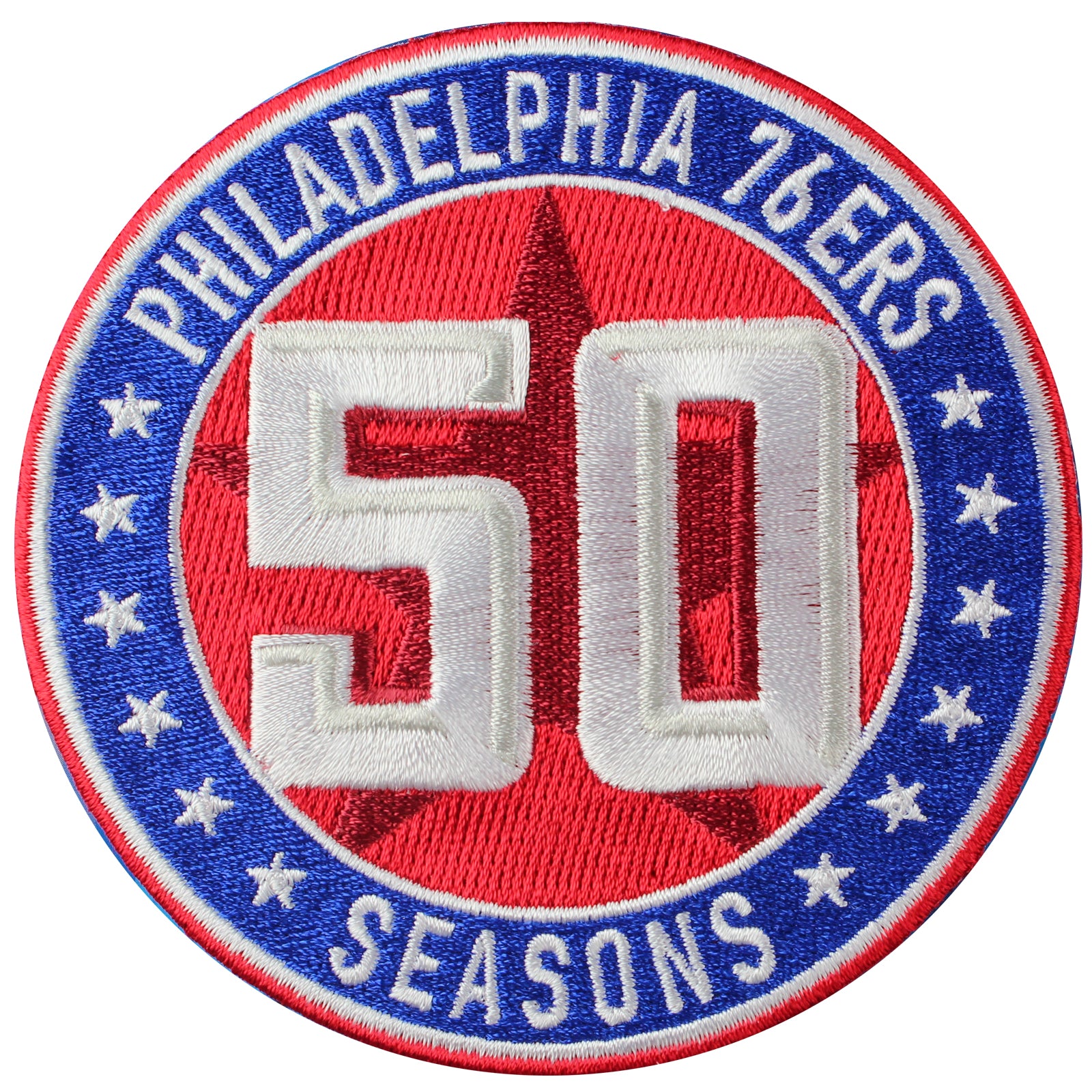 Philadelphia 76ers 50th Anniversary Season Logo Warm Up Jacket Patch (2012-13)