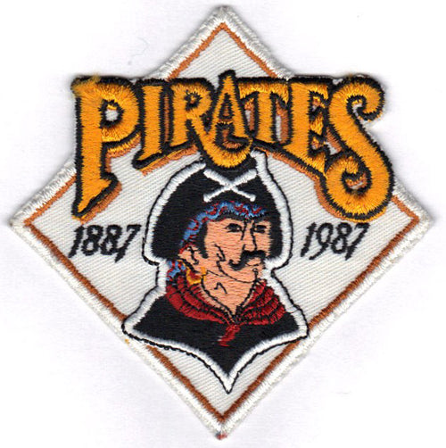 1987 Pittsburgh Pirates 100th Anniversary Logo Jersey Sleeve Patch (White Version)