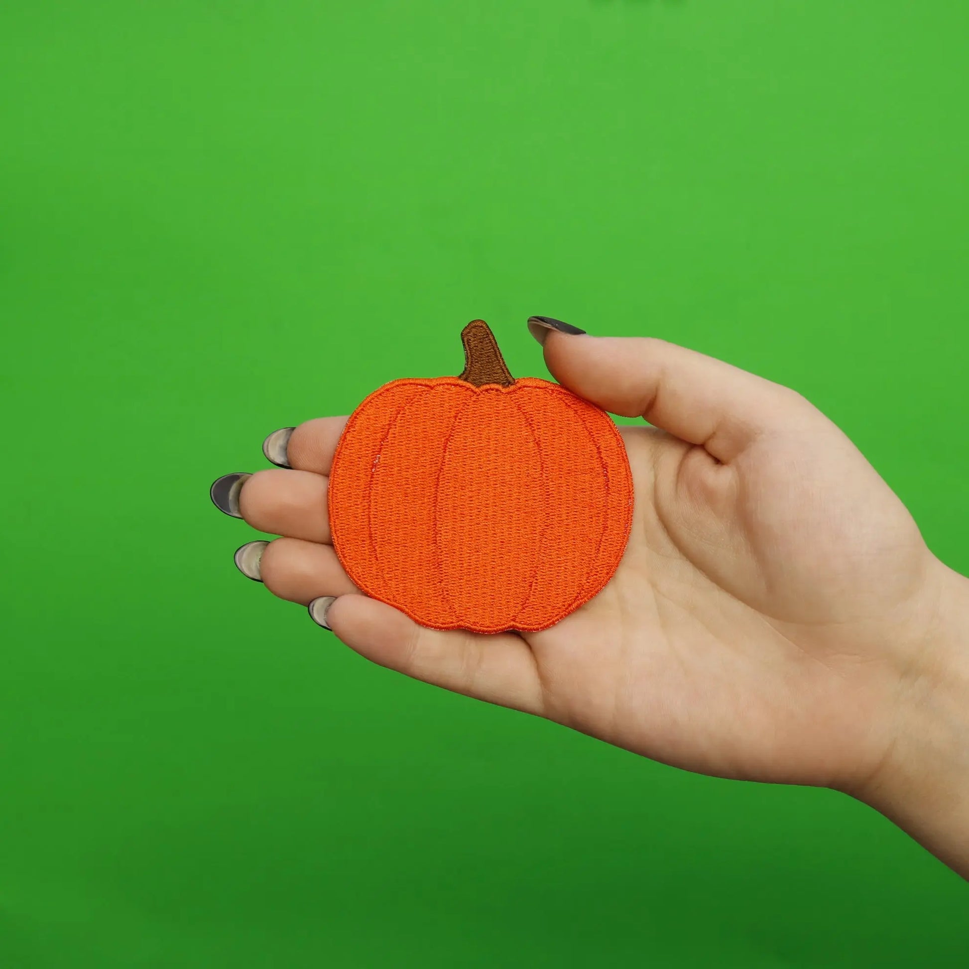 Fall Pumpkin Embroidered Iron On Patch