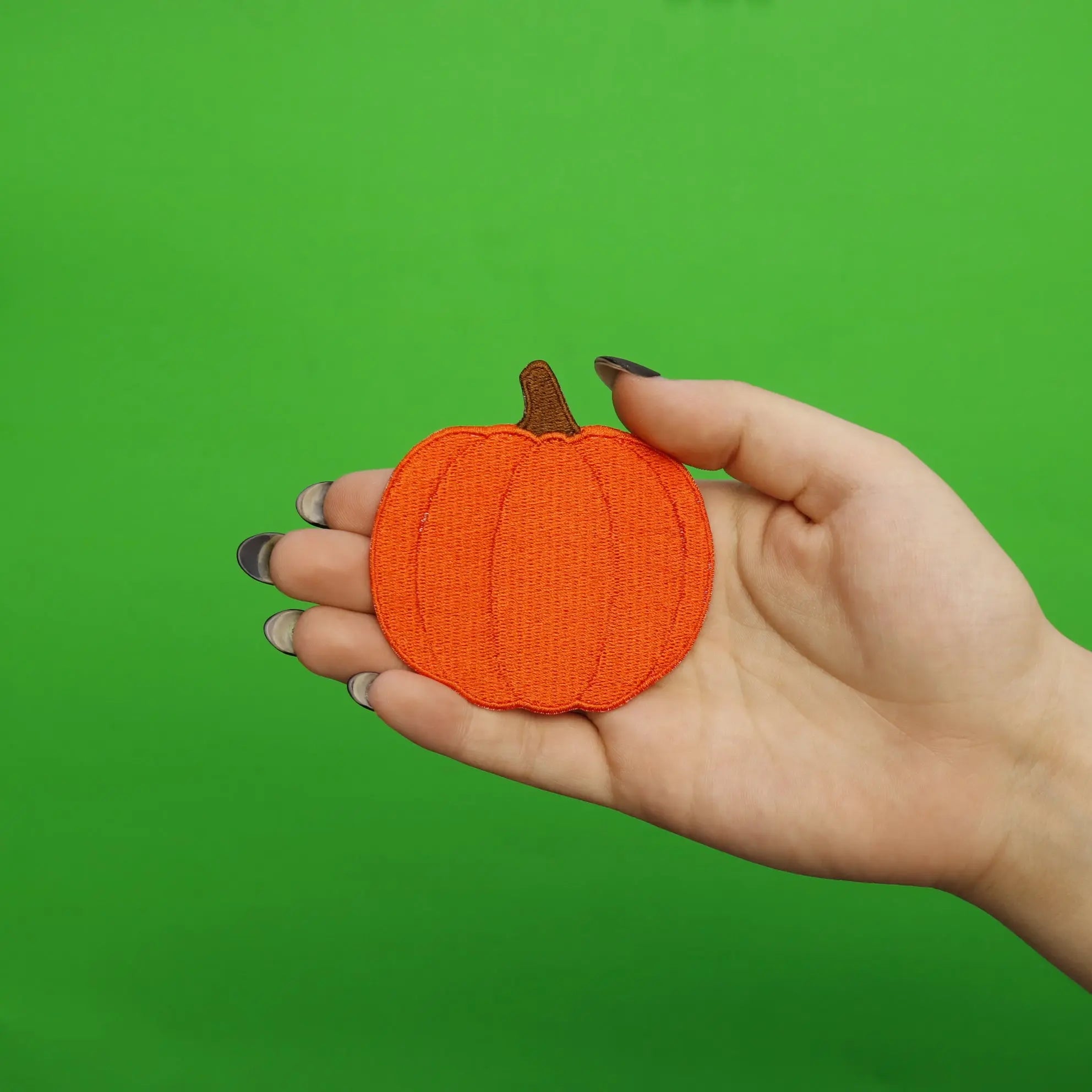 Fall Pumpkin Embroidered Iron On Patch