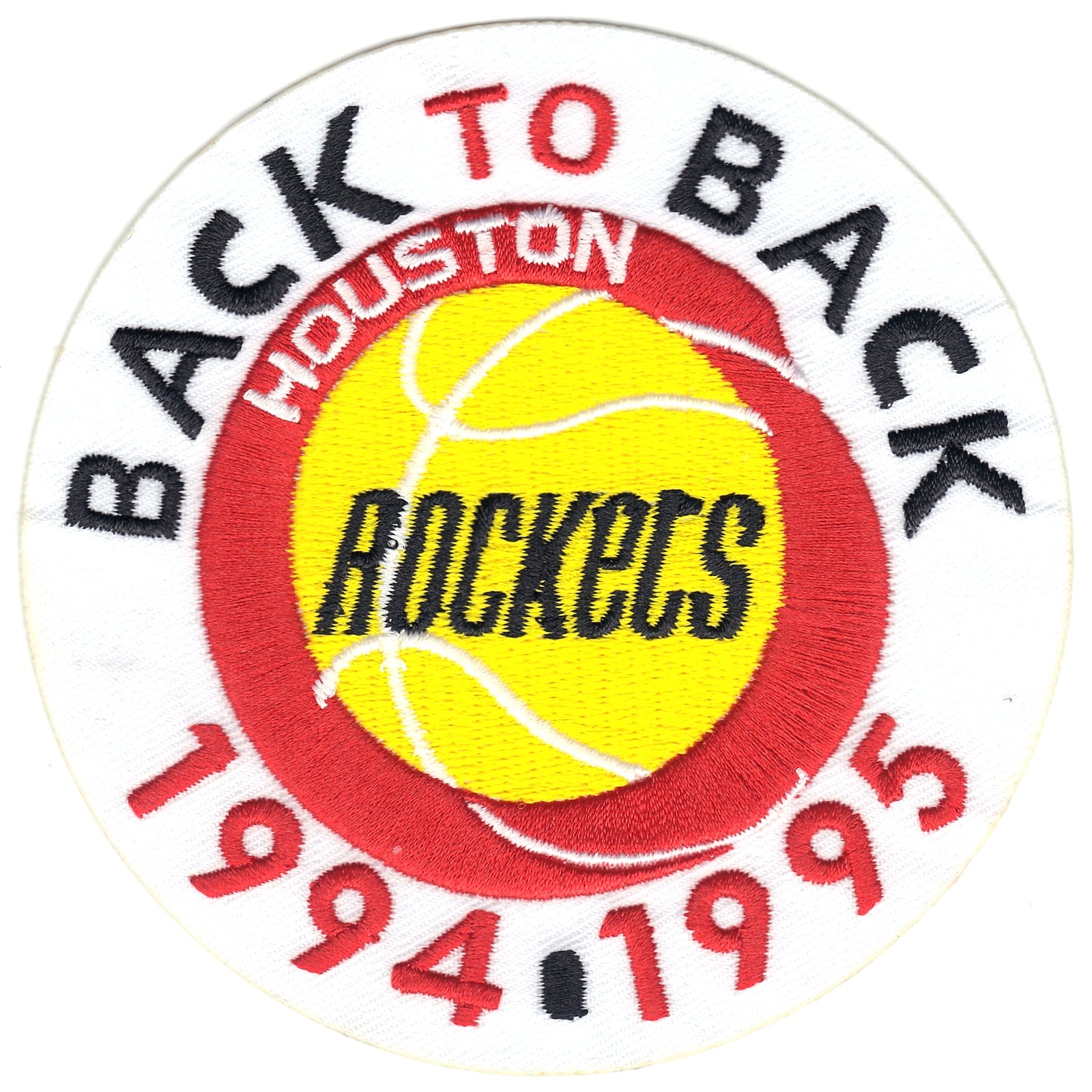 1994 & 1995 NBA Finals Championship Houston Rockets Patch (Back to Back)