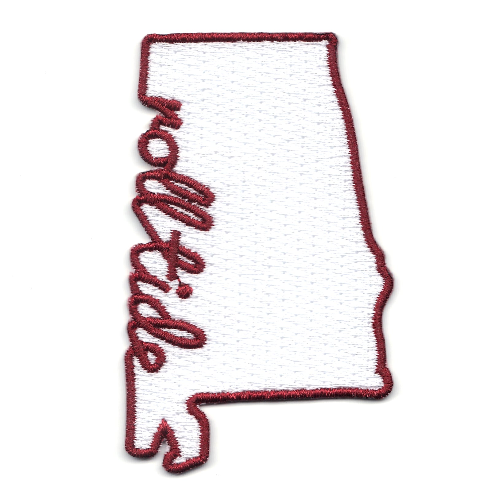 Alabama "Rolltide" State Shape Patch College Sports Represent Embroidered Iron On