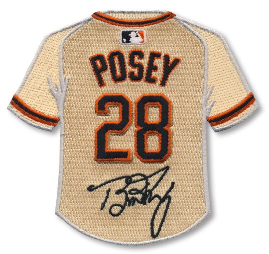 Buster Posey San Francisco Giants #28 with Signature Jersey Patch