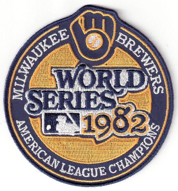 1982 Milwaukee Brewers American League Champions MLB World Series Logo Jersey Patch