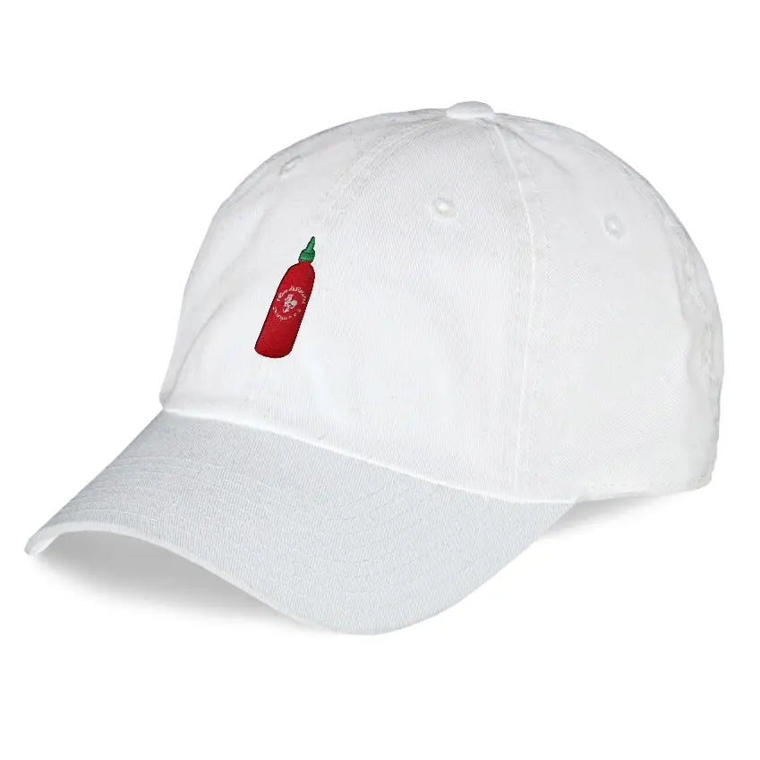 Hot Chili Sauce Bottle Dad Hat Embroidered Curved Adjustable Baseball Cap