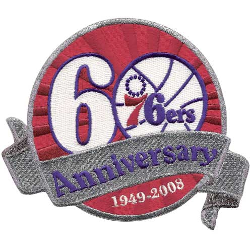 Philadelphia 76ers 60th Anniversary Logo Patch (2008-09)