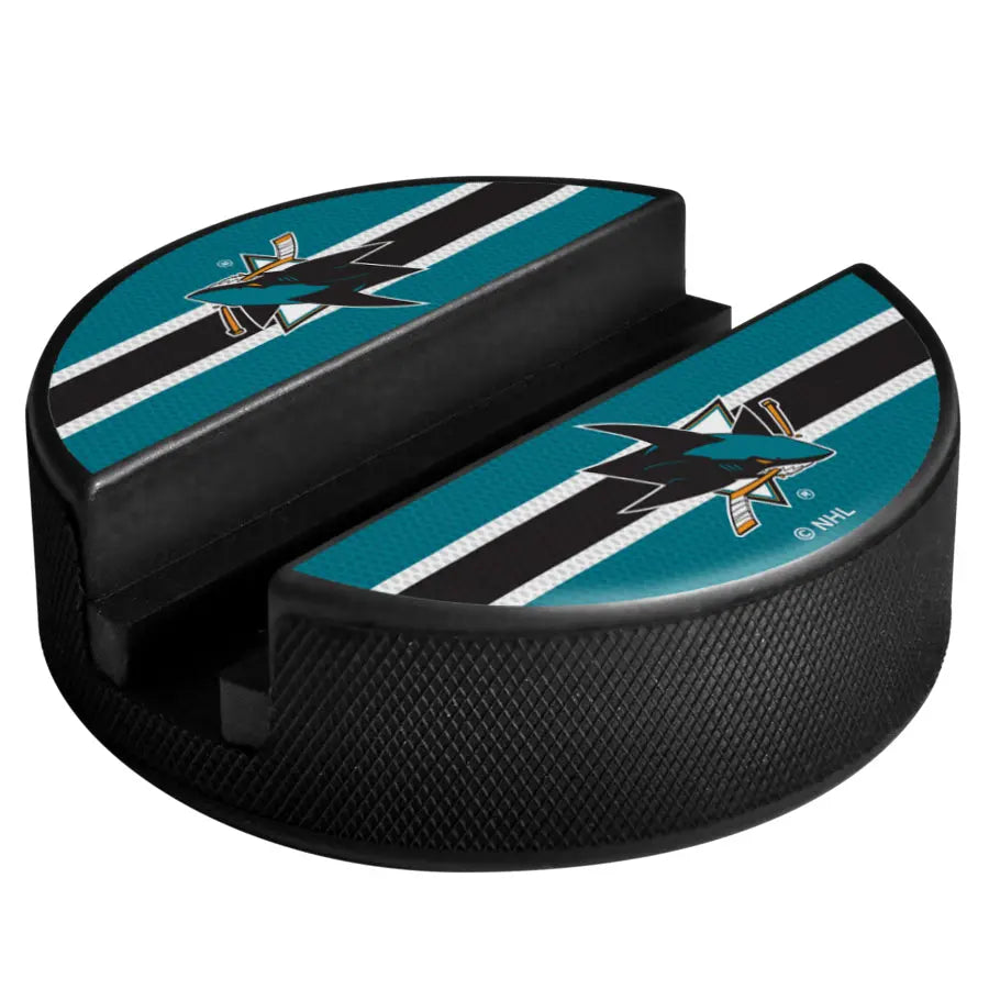 San Jose Sharks Phone Device Hockey Puck Holder