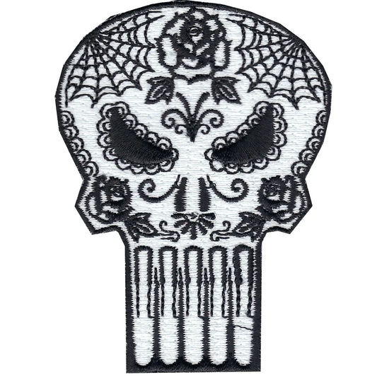 The Punisher Retro Sugar Skull Logo Iron on Patch